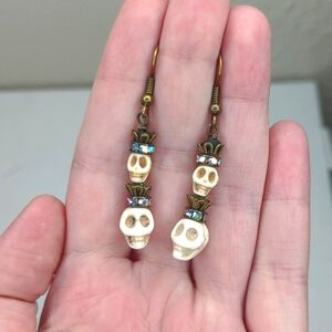 Crystal Skull Earrings